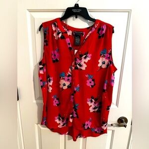 Chelsea & Theodore New Sleeveless Button Down Blouse Hi Low Size XL